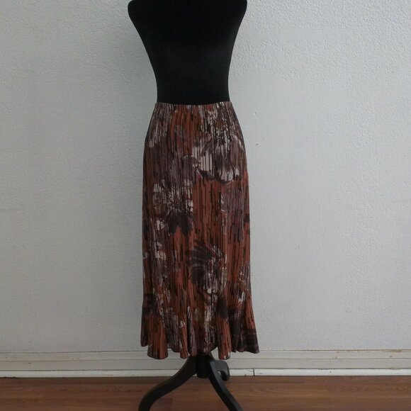 Lady Jane, Brown Floral Maxi skirt, - Picture 4 of 7